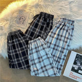 Women's Loose Black Plaid Harem Pants – Fashionable Streetwear Summer Trousers - Himpall